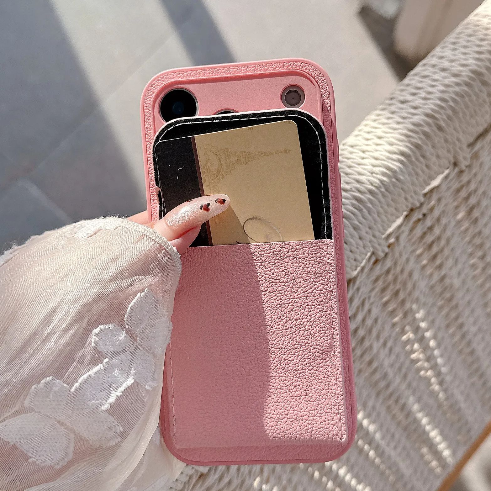 เคสใส่บัตรหนัง PU พร้อมขาตั้ง  - Leather Card Wallet บทวิจารณ์และราคา