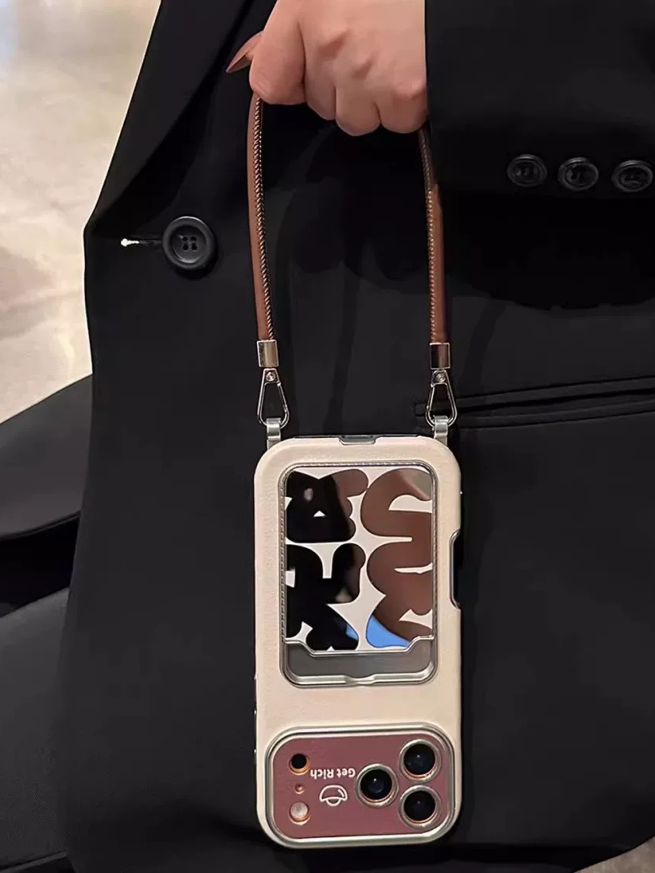 เคสโทรศัพท์หนังหรูหราพร้อมที่ใ - Leather Card Wallet บทวิจารณ์และราคา