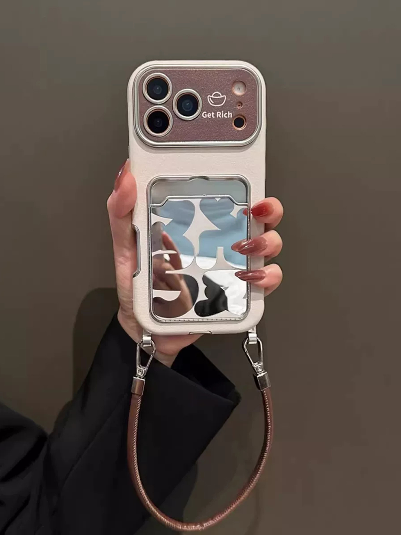 เคสโทรศัพท์หนังหรูหราพร้อมที่ใ - Leather Card Wallet บทวิจารณ์และราคา