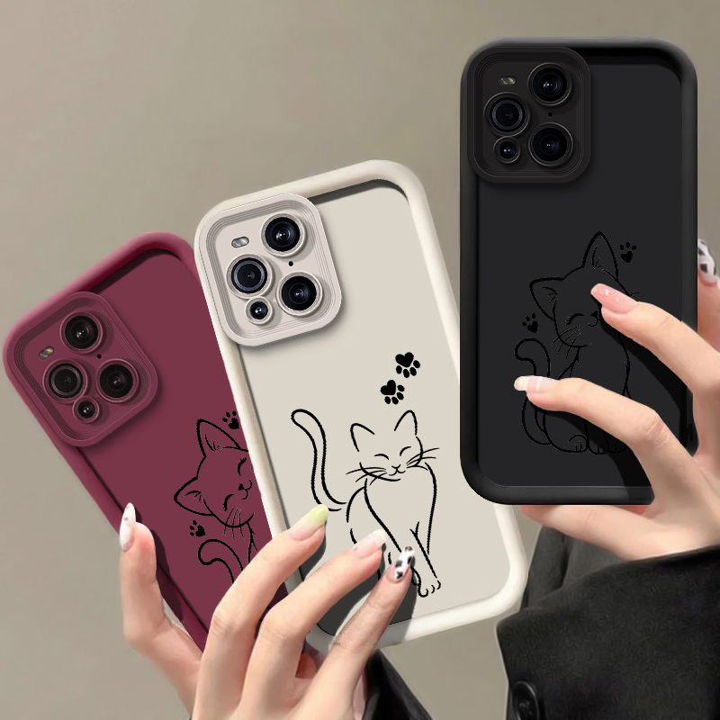 เคสโทรศัพท์ลายเส้นวาดภาพแมว สำ - Oppo Find X8 บทวิจารณ์และราคา