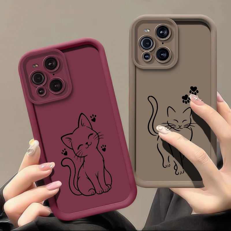 เคสโทรศัพท์ลายเส้นวาดภาพแมว สำ - Oppo Find X8 บทวิจารณ์และราคา