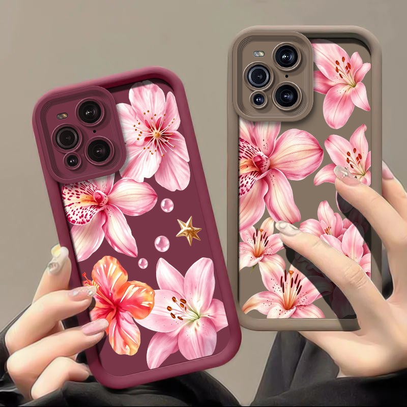 เคสโทรศัพท์ลายดอกลิลลี่สีชมพู  - Oppo Find X8 บทวิจารณ์และราคา
